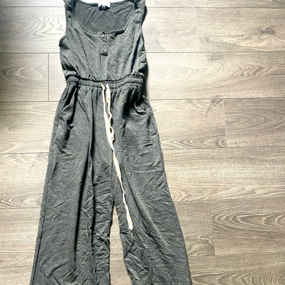 One piece tank top + pant jumpsuit. Lightweight and comfortable.
